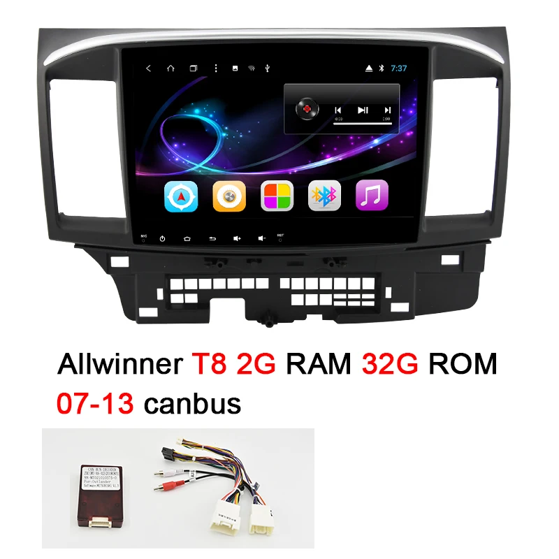 T8 07-13 canbus 2 Din Android 8,1 Автомобильный мультимедийный плеер для Mitsubishi Lancer EX EVO Lancer 10 2008- 9x10,1 дюймов Автомобильный dvd gps navi Радио - Цвет: T8 07-13 canbus
