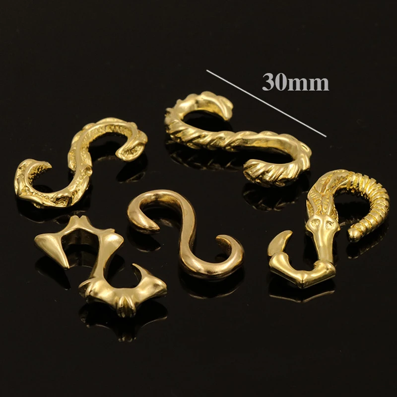 DIY leather craft S shape solid brass buckle 3pcs/lot | Дом и сад