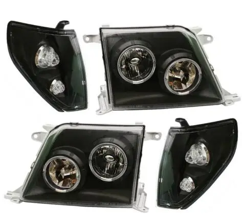 Black color Черный/серебристый один комплект Cruiser FJ90 LC90 FJ90 Prado 3400/2700 1998-2002 фары лампы ангельские глазки автомобильные аксессуары - Цвет: Black color