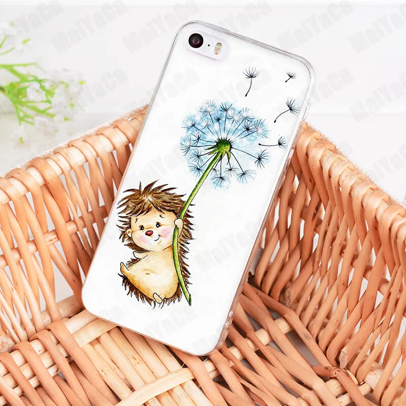Милого Ежика Прозрачный чехол для мобильного телефона iphone 12 11 Pro 8 7 6 6S Plus X 5 5S SE XS XR