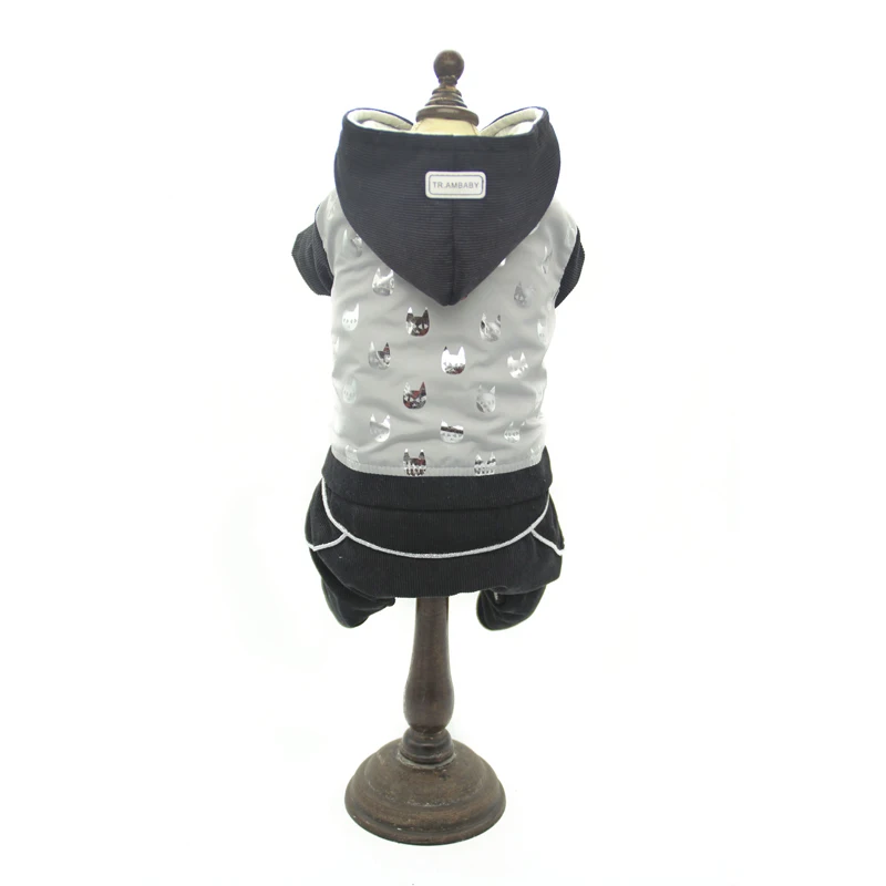 Grey Ambaby Одежда для собак маленькая собачья куртка для щенка зимняя теплая одежда для домашних животных для Amazon Лидер продаж - Цвет: Grey