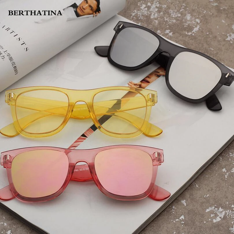 Женские солнцезащитные очки с заклепками BERTHATINA бежевые в винтажном стиле UV400 2018 |