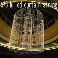 6x3m 600 led icicle fairy string lights christmas led wedding party fairy lights garland outdoor curtain garden decoration