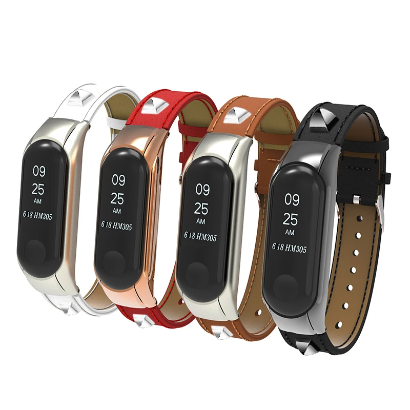 Браслет AKGLEADER для Xiaomi Mi3 сменный ремешок с металлическим корпусом Mi Band 3|Ремешки