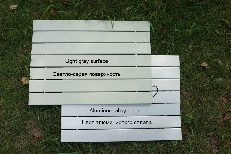 Small aluminum alloy Открытый стол для кемпинга складной алюминиевый стол для пляжа, рыбалки, отдыха, путешествий, водонепроницаемый портативный стол для пикника, барбекю - Цвет: Small aluminum alloy