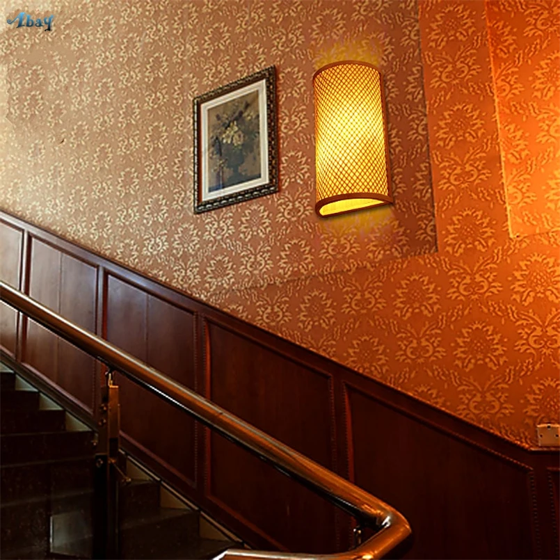 Настенный светильник из бамбуковой ткани в Юго Восточной Азии настенный для