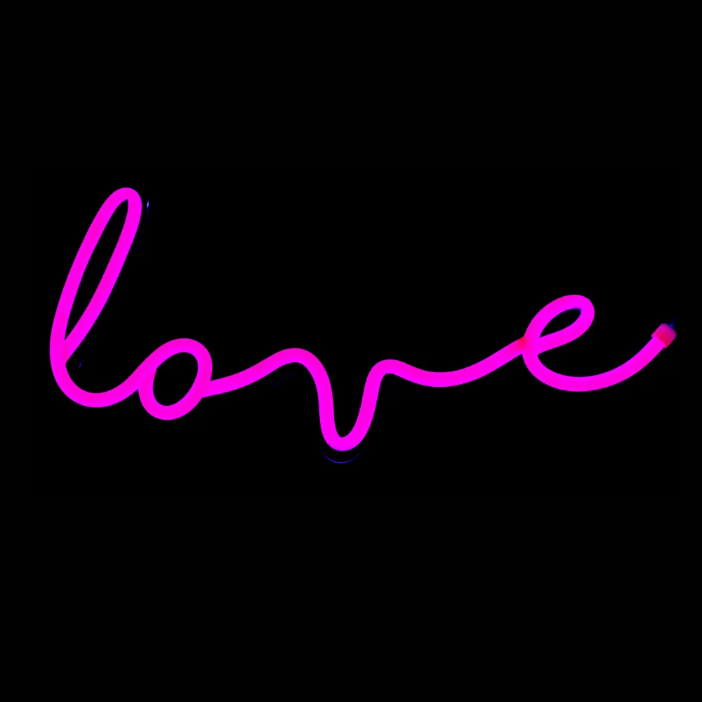 Светодиодный неоновый светильник на заказ с розовым логотипом LOVE, настенный подвесной ночник, светильник для украшения комнаты девушки, неоновая лампа
