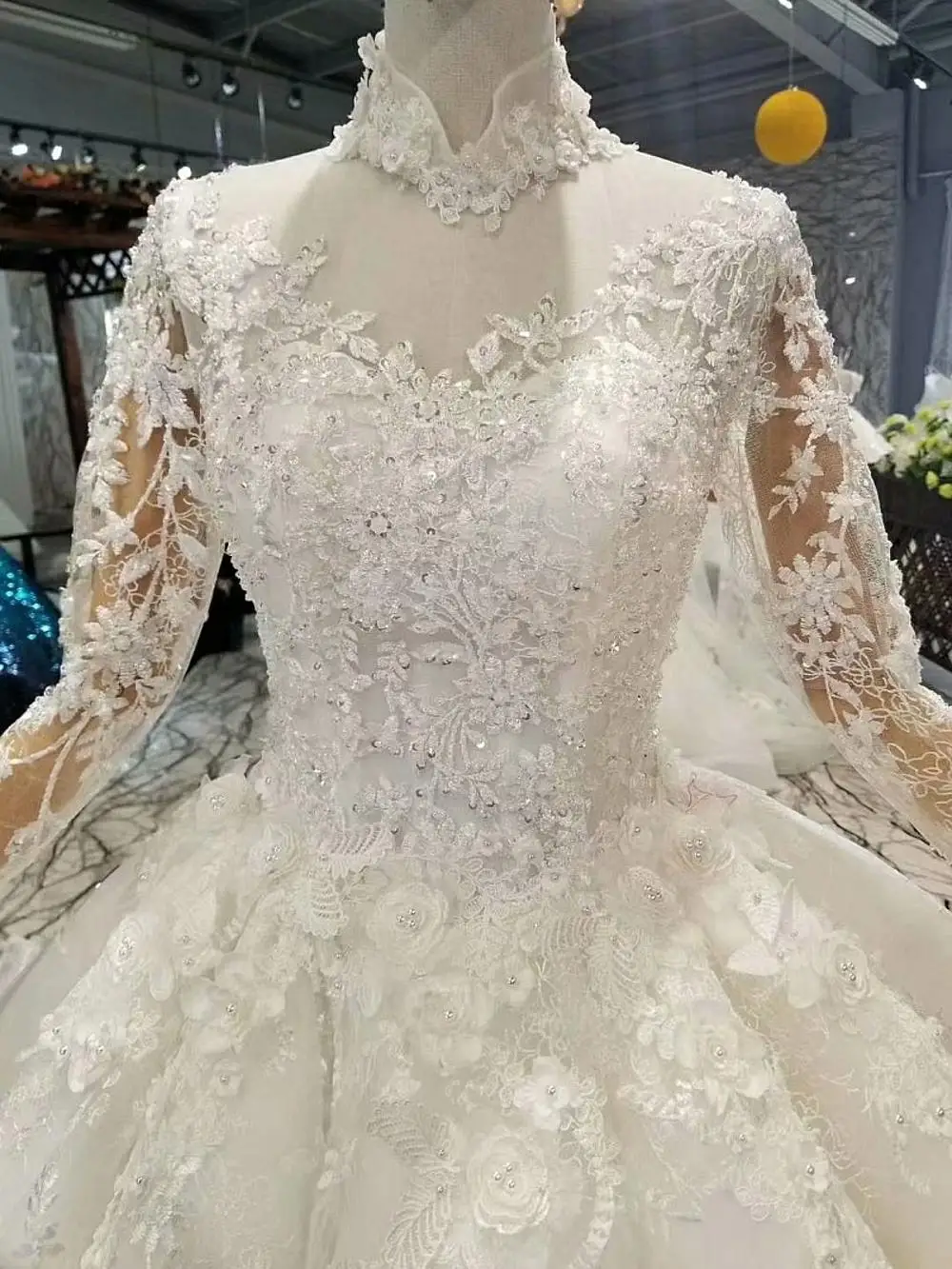 685441 Muslim Wedding Dresses Sequined Long Sleeve Luxury Vintage Gowns 2018 | Свадьбы и торжества