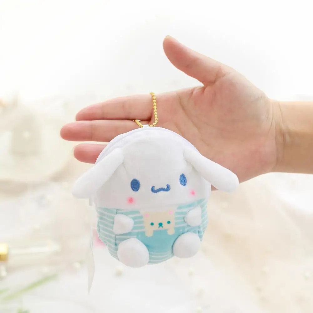 Милые плюшевые кошельки в стиле аниме kawaii melody, мягкие плюшевые кошельки в виде собаки Cinnamoroll, сумка, кукольная игрушка, подвеска для детей, подарки для девочек