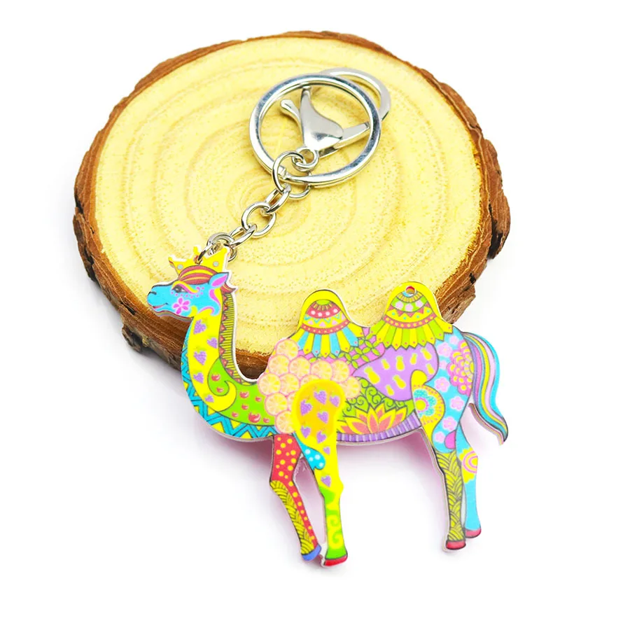 Акрил Собака Кошка Сова Улитка Ежик верблюд Скорпион ювелирные изделия брелок