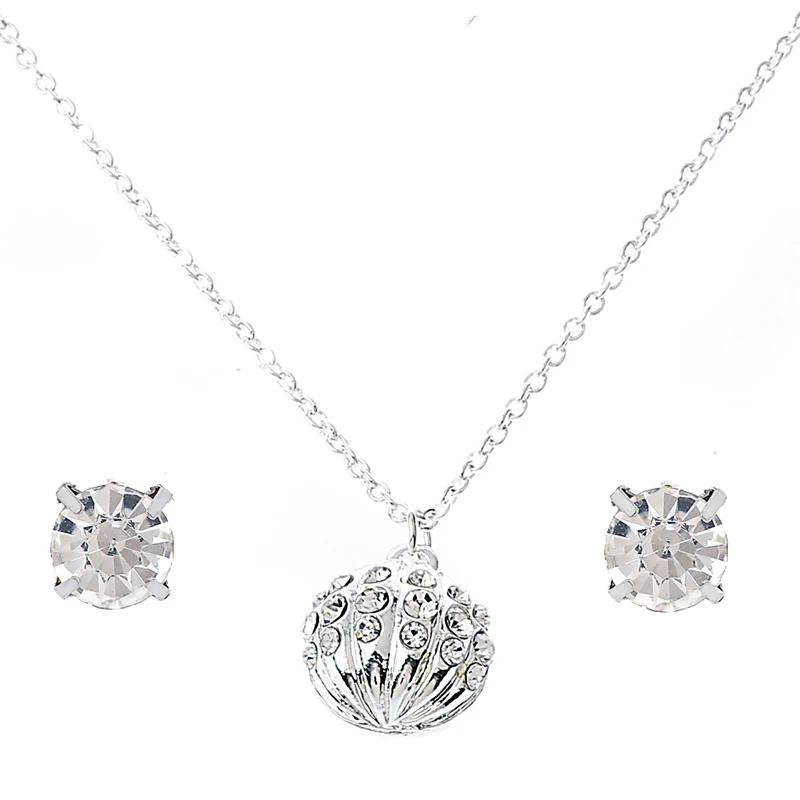 2018 модное ожерелье сережки серебряное ювелирное изделие серьги золото сталь