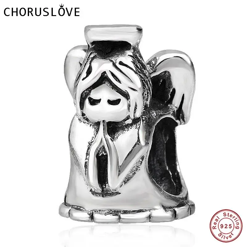 Choruslove Antique 925 Sterling Silver Special Skull Beads fit Pandora Charm Original Bracelet Halloween Gifts