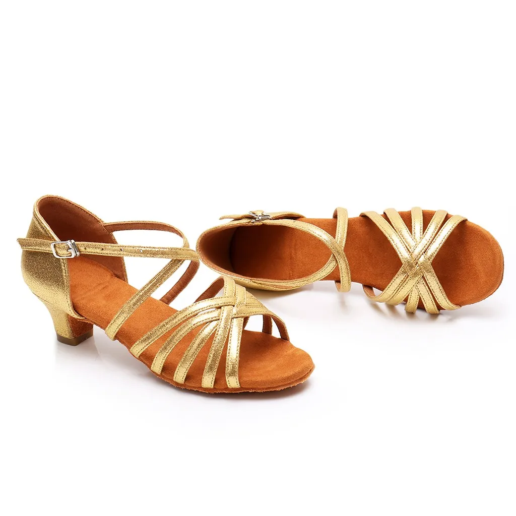 Gold Muqgew для малышей и детей постарше; босоножки для девушек; платье принцессы Танцы латинских Обувь, сандалии meisjes sandalen;# y2 - Цвет: Gold