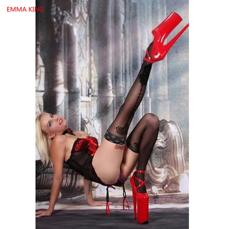 

Extreme High Heel 20 cm Heels Designer Platform Shoes Red Black White Pumps Spring Autumn Women Sexy Party Stiletto Heels Shoes