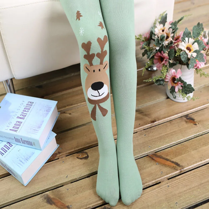 Рождественская одежда для маленьких девочек колготки из хлопка wapiti теплые