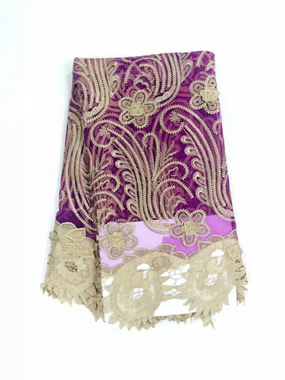 Горячая Распродажа желтая Водорастворимая сетка Африканский шнур кружево