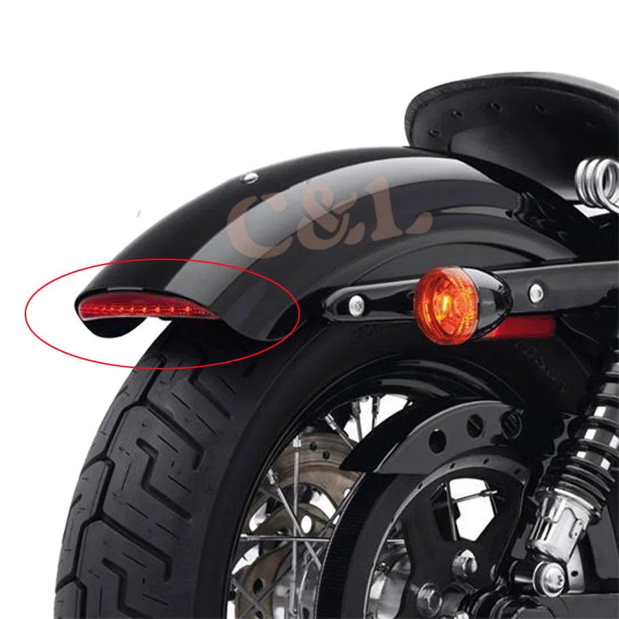 Новый мотоциклетный ДЫМ Len заднее крыло края светодиодный задсветильник для Harley