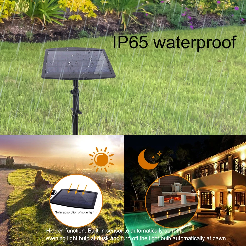 YWXLight 6 шт Солнечные огни IP67 Водонепроницаемый Солнечный садовый свет