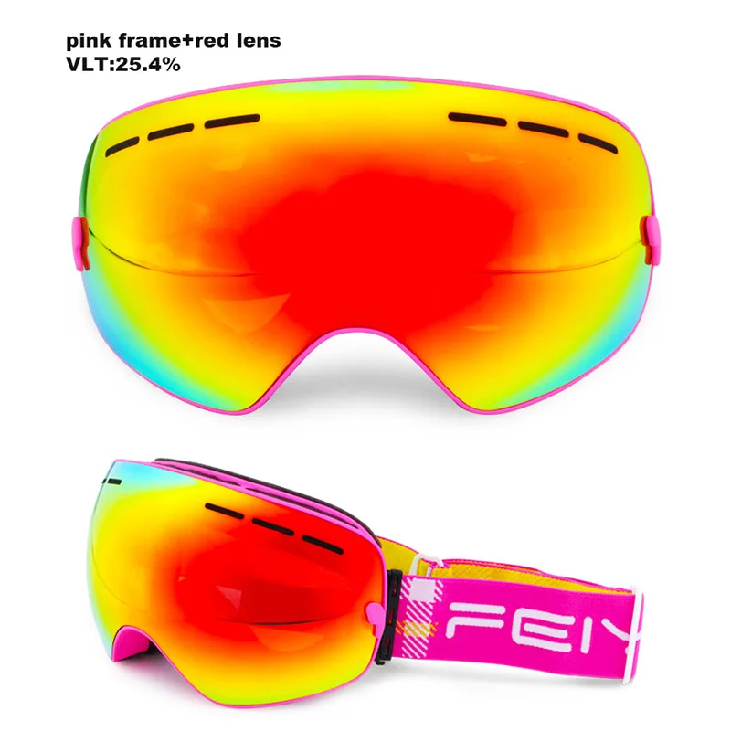 Близорукие можно использовать лыжные очки двухслойные UV400 Анти туман большая