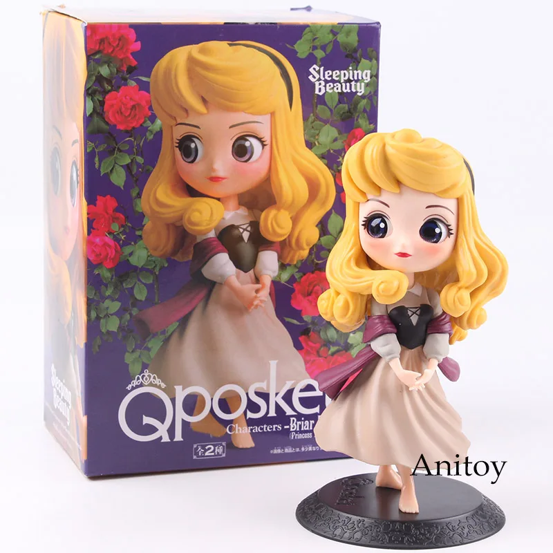 Aurora Boxed Q Posket кукла принцессы Аврора Алиса Анна Эльза чудо-женщина Харли кукла ПВХ QPosket персонажи Фигурки девушки игрушки подарки - Цвет: Aurora Boxed