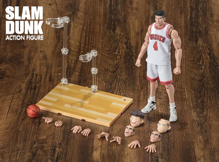 Akagi White Dasin Modello DM Slam Dunk Rukawa Shohoku Basket S. h. figuarts СВЧ ПВХ Figura di Azione аниме Giocattoli Figura игрушечные фигурки - Цвет: Akagi White