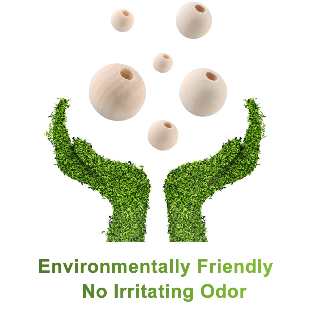 1105 шт./компл. необработанные деревянные бусины из натурального дерева для