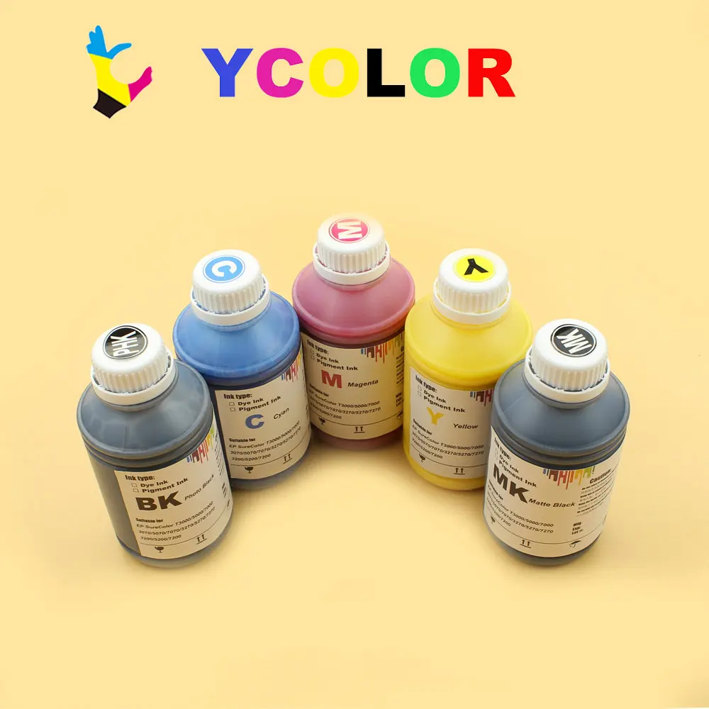 Пигментные чернила DGYCJLFP 500 мл для принтера Epson SureColor T3000 T5000 T7000 T3200 T5200 T7200 T3270 T5270 T7270