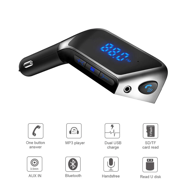 Автомобильный Bluetooth комплект автомобильный FM передатчик MP3 плеер с поддержкой TF