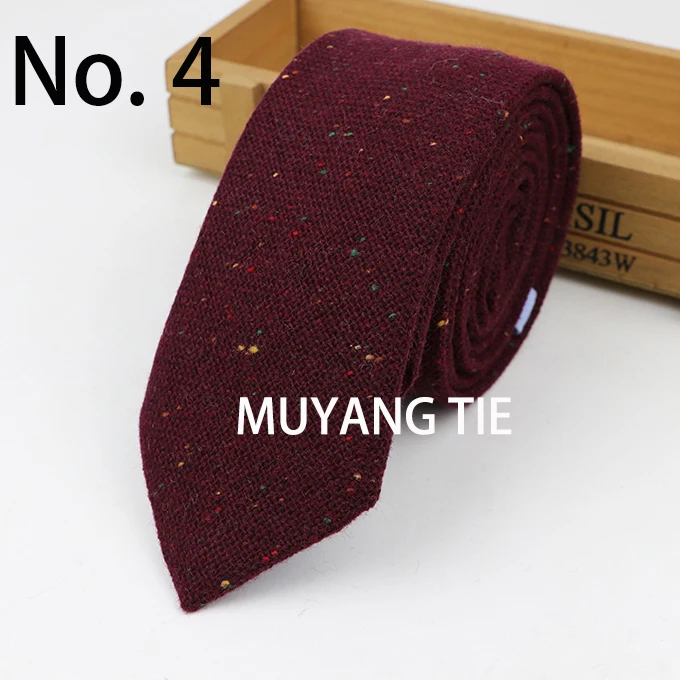 New Style Wool Viscose Tie 7cm Ties Fluffy Solid Color Corbata Slim Striped Necktie Cravat Clothing Accessories Warm Dot Ties