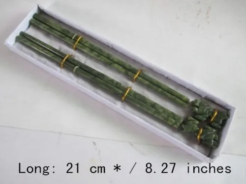 

natural color jade two pairs of chopsticks.Kirin station decoration
