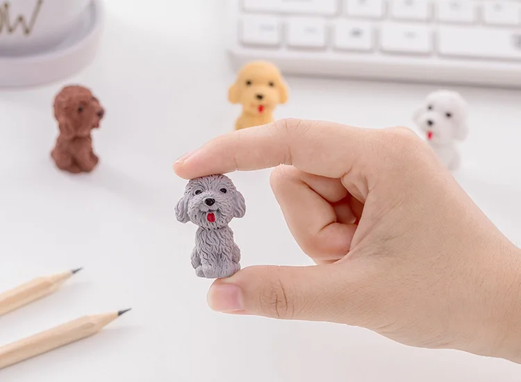 2 шт. новинка милые резинки Kawaii Teddy Dog карандаш резиновый ластик для детей Приз канцелярские принадлежности Школьные принадлежности Borracha Escolar