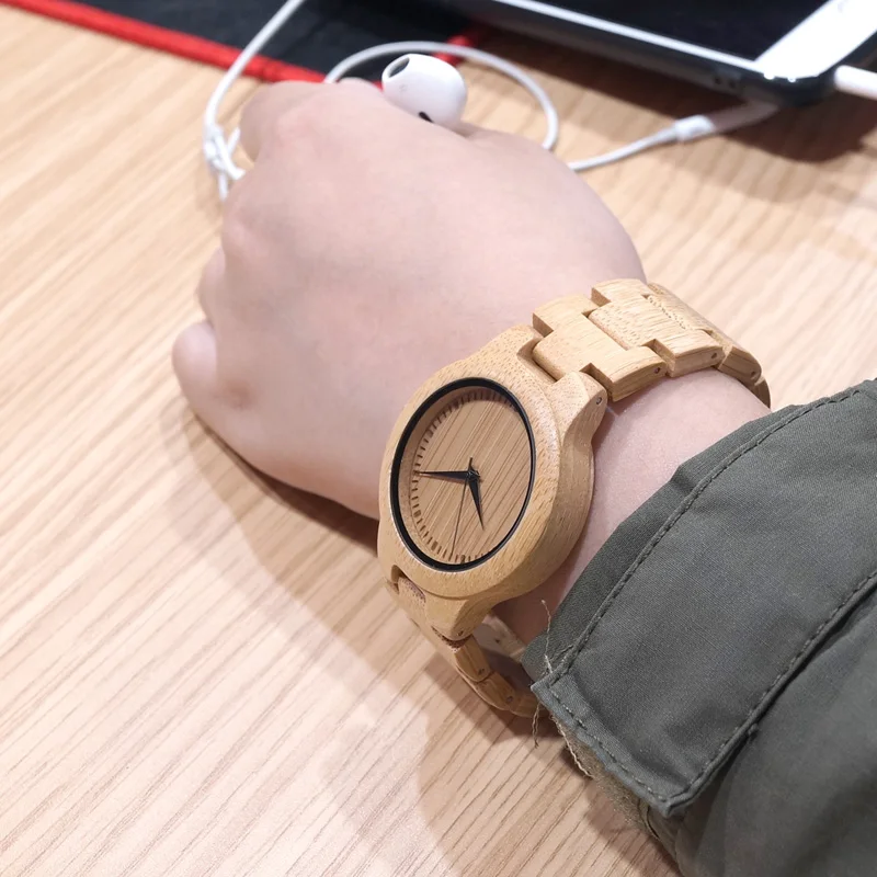 BOBO BIRD бренд Bamboo женские V-L28 часы ручной работы все бамбуковые женские-кварцевые часы с японским механизмом как подарок