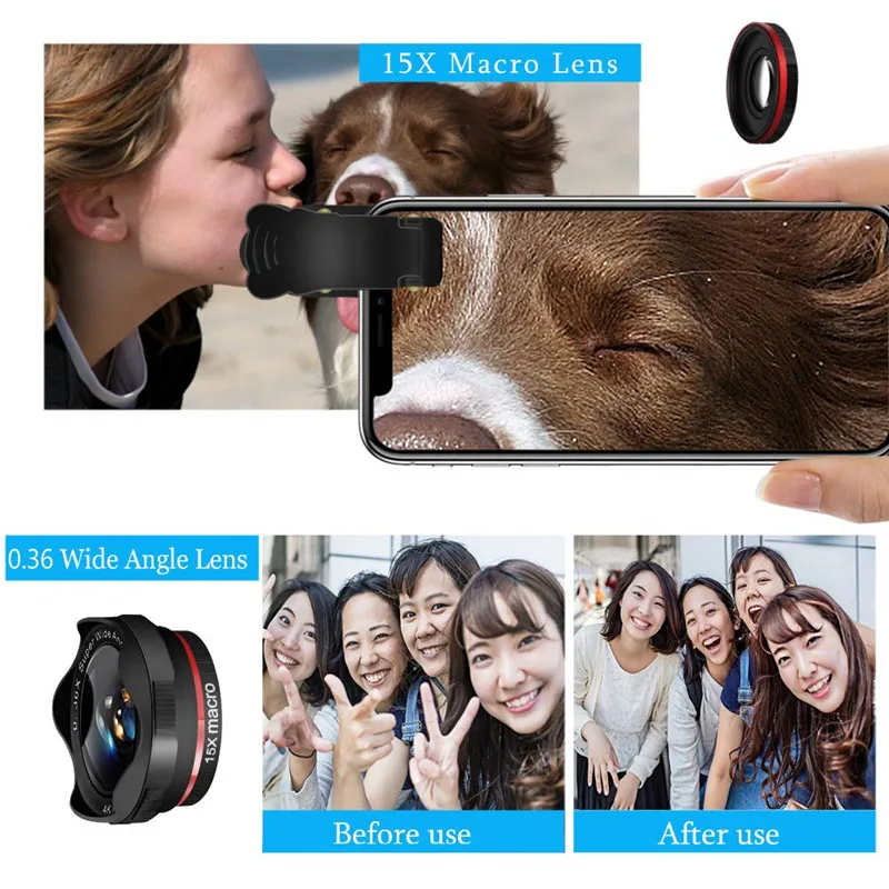 Фото камеры телефона с DSLR объективом: 12X телефото зумом + 0.36X широкоугольный Супер
