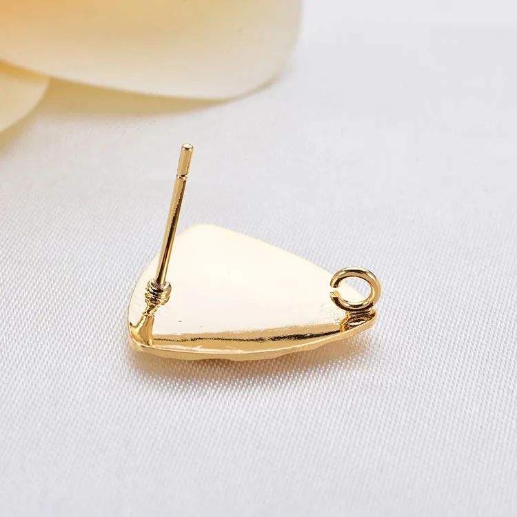 10 pieces 17* 17 mm 24 K Gold Plated Brass Champagne color Medium Hole Beads Jewelry Accessories Earring Hooks