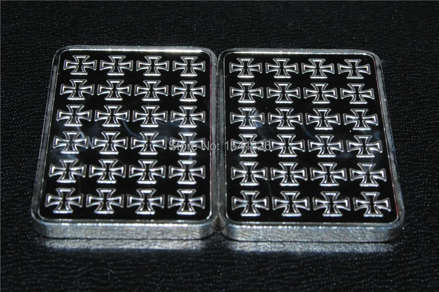 1 унции немецкая война Орел Железный крест дизайн немецкий Серебряный арт бар