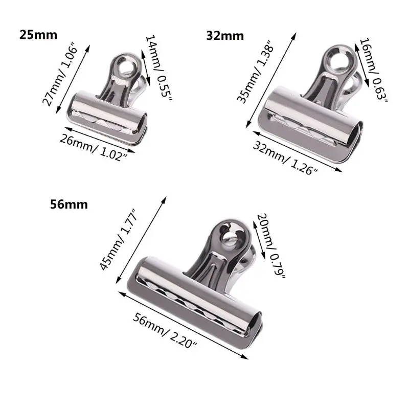 5pcs Metal Bulldog Grip Clips Food Bag Sealing Clamps File Ticket Binder Picture Money Organizer Kitchen Office School Supplies | Дом и сад