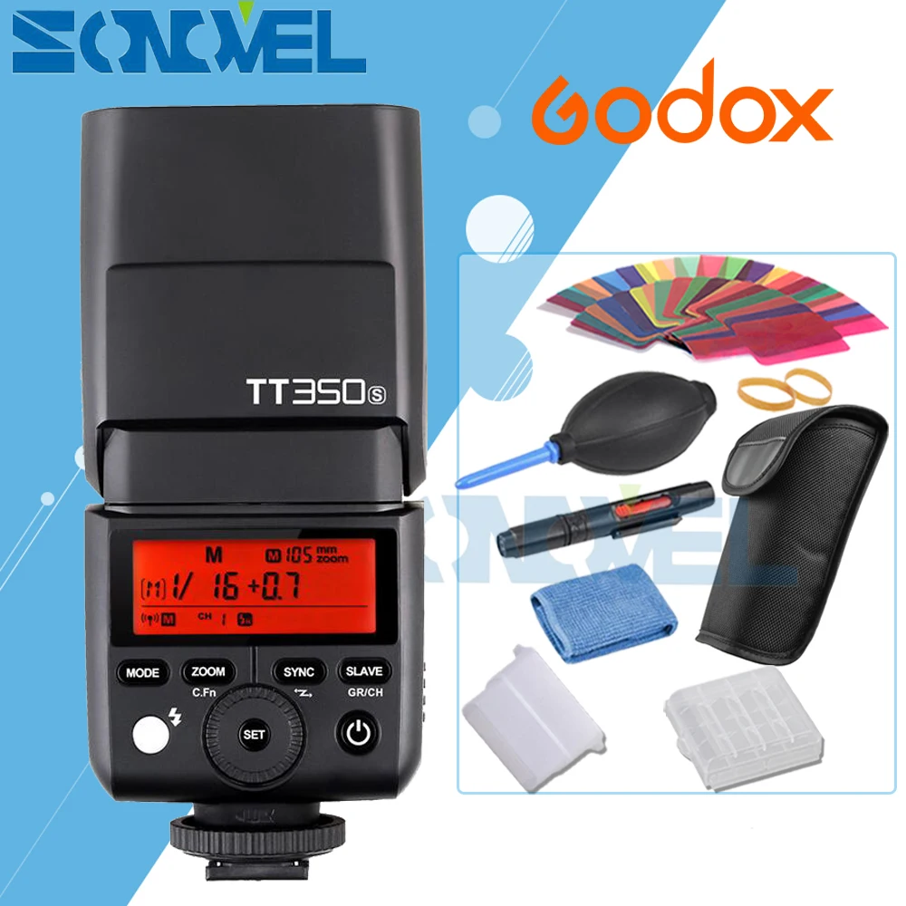 

Вспышка Godox Mini Speedlite TT350S, Вспышка TTL HSS GN36 для Sony, беззеркальная DSLR камера A7 A7R A7S A99 A77 II A6100 A6300 A6500