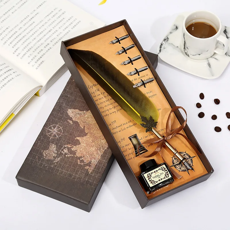 2019 винтажная перьевая ручка деловой подарочный набор европейская Dip чернильная