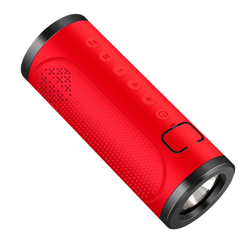 12 Вт супер бас открытый автомобильный Велосипед Bluetooth динамик 5000 мАч power Bank портативная 3D Беспроводная стереоколонка с микрофоном Светодиодная лампа - Цвет: Red
