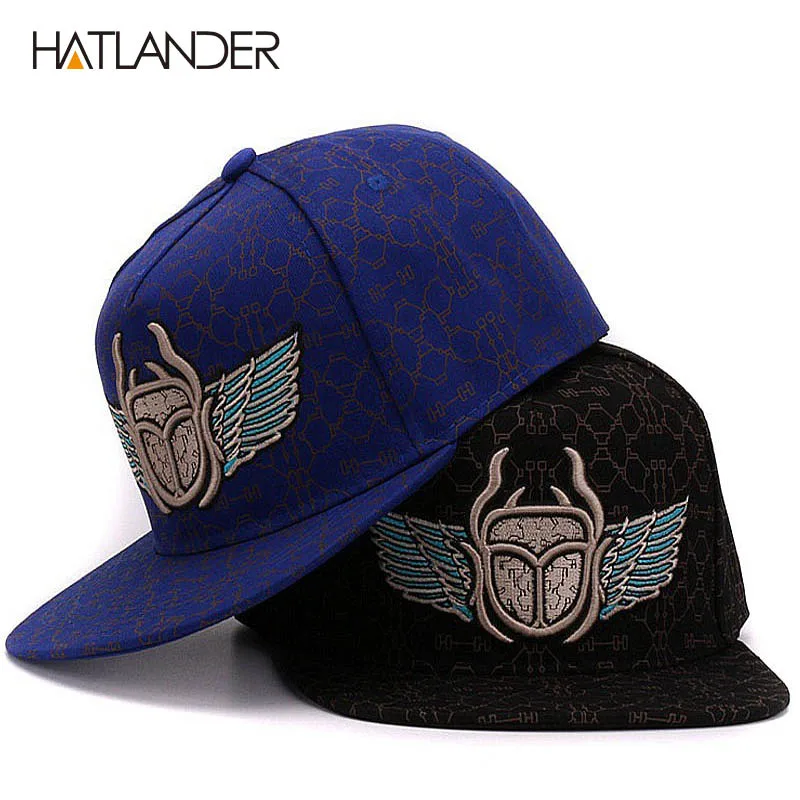 HATLANDER крутая плоская бримл Повседневная бейсболка кости snapbacks Кепка с 3D вышивкой