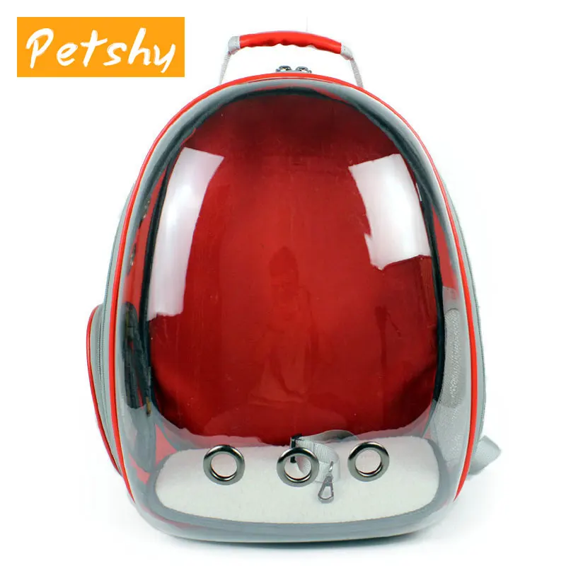 LUXURY Petshy щенок Кошка Перевозчик Рюкзак дышащий прозрачный открытый путешествия Туризм Альпинизм маленькие собаки переноска клетка сумка - Цвет: LUXURY