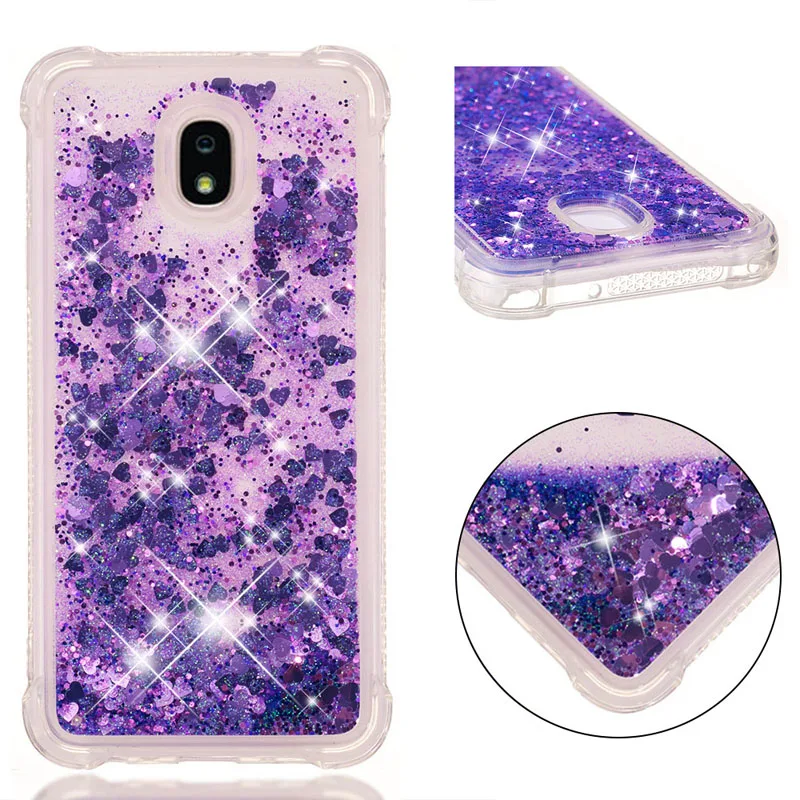 Для samsung Galaxy Wide3 J7 Star V уточнить мягкий силиконовый бампер чехол широкий 3 J737 SM-J737U с сияющими блестками милый чехол
