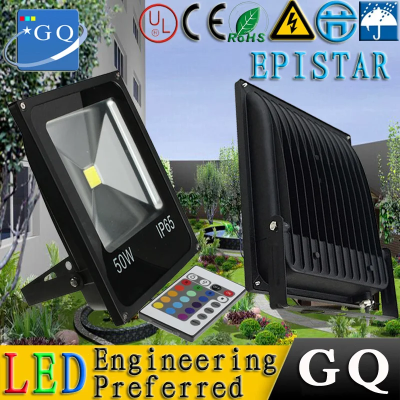 

50pcs/lot RGB led flood light 10w 20w 30w 50w 85-265V new style Floodlights RGB LED outdoor light