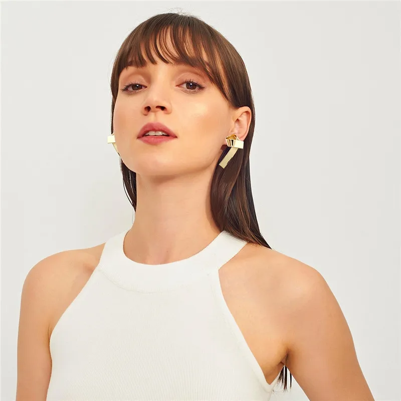 RUNMEIFA новые винтажные серьги гвоздики геометрические Bijoux простой дизайн Богемия