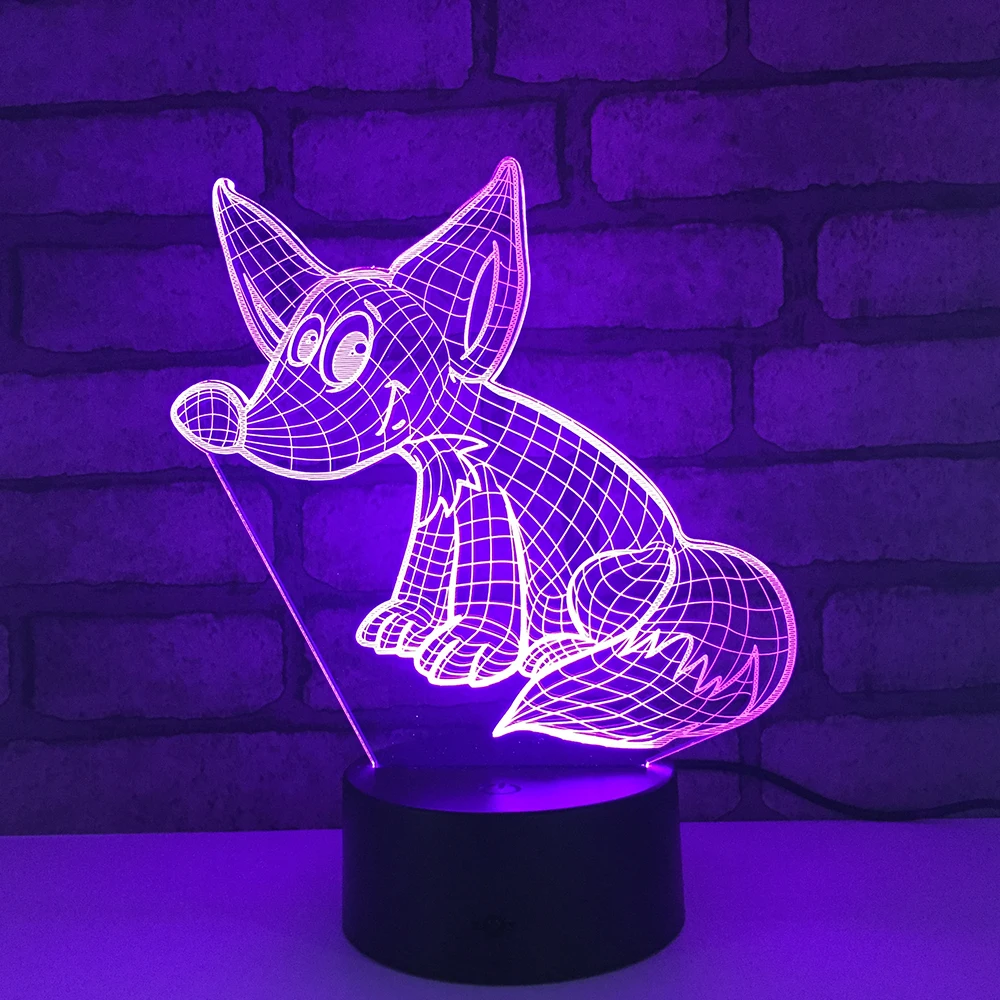 

Squirrel LED RGB Night Light 7 Color Change Desk Light Action Figures 1866 Boys Girls Christmas Toys