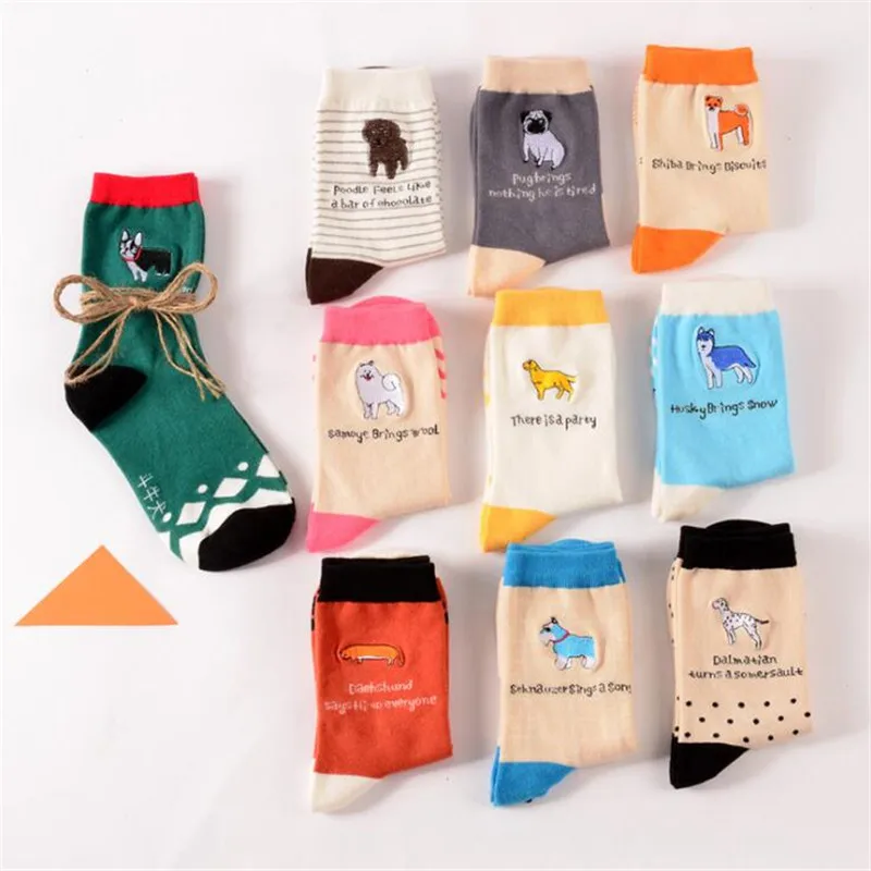 Новые модные носки в японском стиле Харадзюку женские милые Мультяшные с