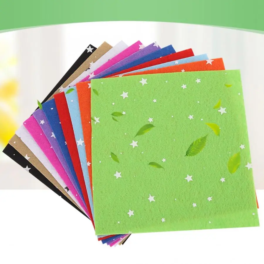 10 шт. узор капли дождя ручной работы нетканый ткань квадратный лист DIY