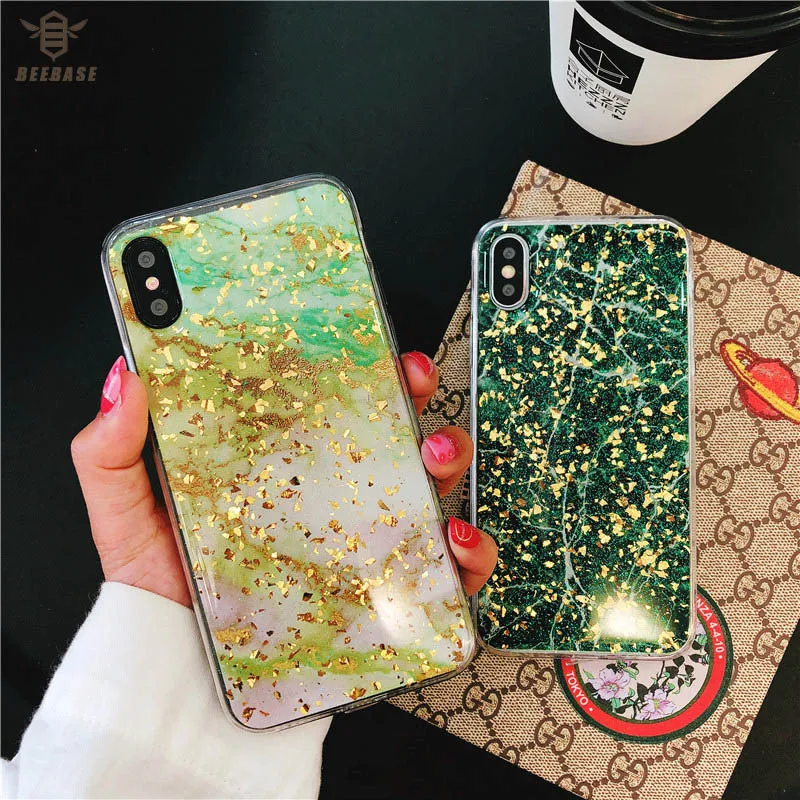 BEEBASE gliter силиконовый чехол для iphone X задняя крышка Модный мягкий телефон 7 8 6 6s Plus