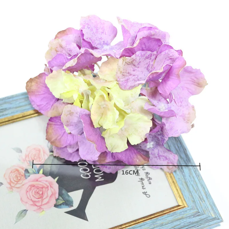 

Flone Artificial Silk fake Hydrangea flowers Heads Simulation Flower For Christmas Wedding Home party Decoration accessories
