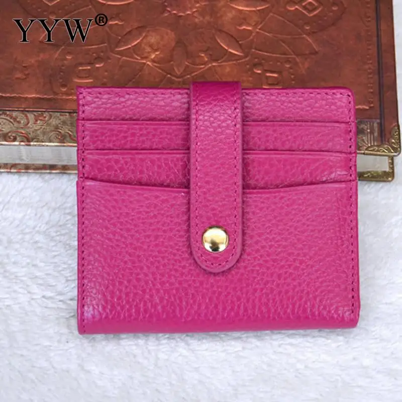 

YYW 2018 Cowhide Card Bag New Multi Card Bags Wallet Lady Wallet Female Coin Purse Clamp For Money Women'S Purse Clutch Handy
